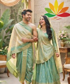 Tissue Couple Pooja Dhoti