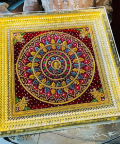 Handwork Reshamwork Wooden Bajot 16x16