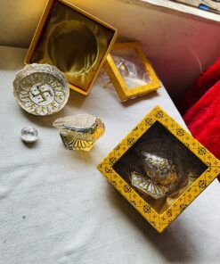 Golden Silver Shankh Kalash