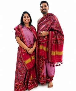 Patola Couple Pooja Jodi | Traditional Jain Pooja Dress Set | Jain Religious