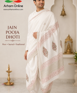 Premium Jain Pooja Jodi for Men – Block Print Design